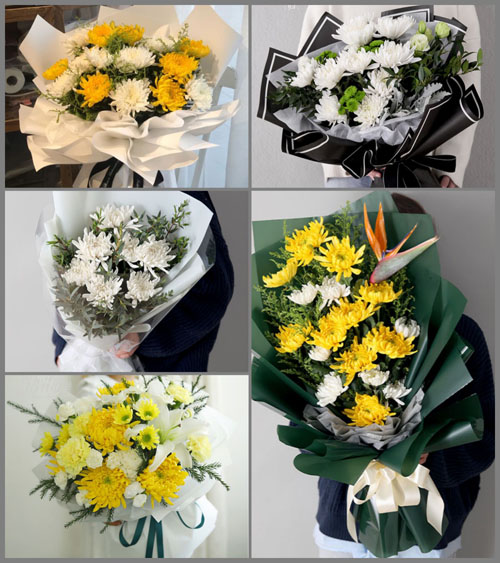 贵州六盘水盘县淤泥彝族乡双龙村白事花束代送